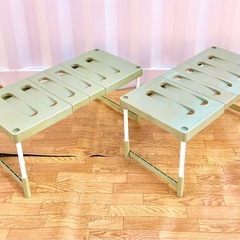 クローゼットラック 2個セット 幅伸縮 重ね可能 ☆配送応相談☆の画像