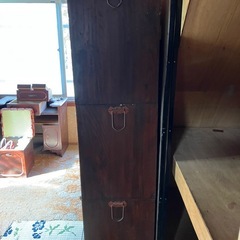 【年内現地引取限定】床次タンス店製3段箪笥の画像