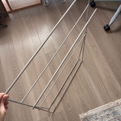 無印良品ステンレス小型室内干し折りたたみ式の画像