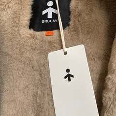 新品　メンズ　ロングコート　ボア付き　Lサイズの画像