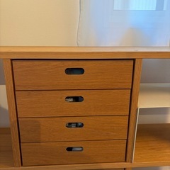 無印良品　スタッキングシェルフセット　３段×２列・オーク材の画像