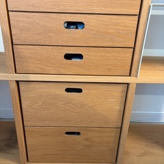 無印良品　スタッキングシェルフセット　３段×２列・オーク材の画像