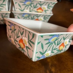 有田焼　和光園　金縁銀彩華　小鉢と皿の画像