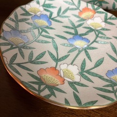 有田焼　和光園　金縁銀彩華　小鉢と皿の画像