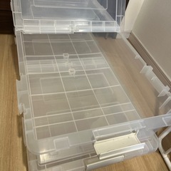ベッド下収納ボックス　クリアの画像