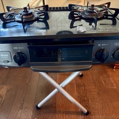 【動作良好】Rinnai 都市ガス用ガスコンロ グリル付き　3,000円 引き取り限定の画像