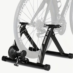 WEST BIKING 1台 自転車室内トレーニングデスク 調整可能な磁気抵抗 静音磁気抵抗 ホーム折りたたみトラックマウンテンバイクトレーニングプラットフォーム ブラックの画像