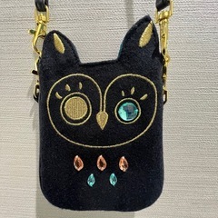 フクロウ🦉スマホショルダー　ポーチ　ポシェットの画像