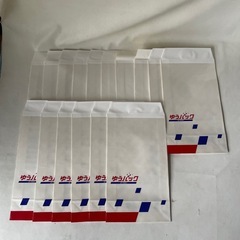 ゆうパック 袋 小 16枚 アスパラ 60サイズ 箱 2個 現金書留封筒 12枚 計30点 未使用自宅保管品  の画像