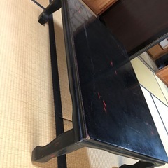 黒い座卓、茶卓、机の画像