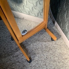 姿見　鏡　キャスター付　の画像