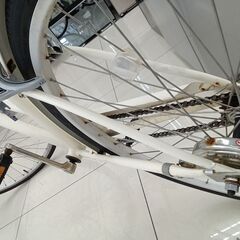 ★リユースのサカイ日立店★HJ8830 asahi 自転車 26インチ ホワイト クリーニング済み の画像