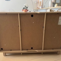 LOWYA キャビネット サイドボード 収納 棚 リビング 麻調 ナチュラル [幅120]  の画像