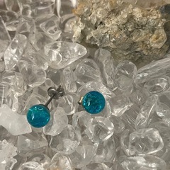 ホタルガラス ピアスの画像
