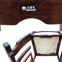 【レガストック川崎本店】Karimoku カリモク家具 椅子 チェア ダイニングチェア アンティークの画像