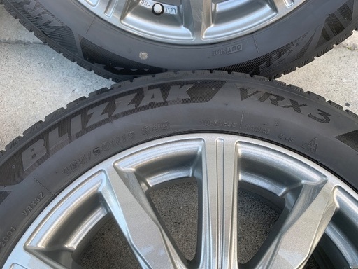 2022年製 スタッドレスタイヤ ブリヂストン VRX3 185/60R15 ホイール TOPRUN 15 x 5.5J 4穴 PCD 100