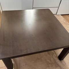 コタツ　テーブル　80cm　茶色　正方形　1／11までの引き取り限定の画像