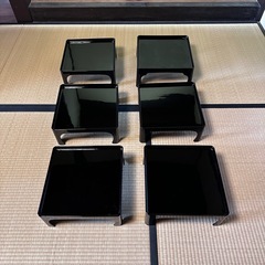 漆器製　お膳 6個セット　一人膳の画像