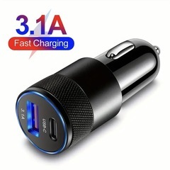 Z⭐️新品・未使用・未開封⭐️※ 色はシルバーです🟪3.1A 高速充電器🟪3.1A+USB-タイプC🟪車載充電器🟪の画像