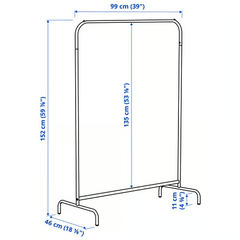 【IKEA】MULIG ムーリッグ ハンガーラック, ブラック, 99x152 cmの画像