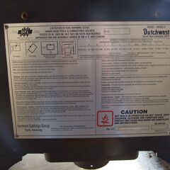 【紋別市発】ダッチウエスト (DutchWest)Small Non-Catalytic 2477﻿薪ストーブ　エンライトスモール　中古　鋳物薪ストーブ　付属品多数　2024-25シーズンのみ使用　中古良品　の画像