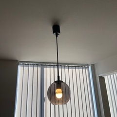 ペンダントライト 照明　VERRE 1T (グレー）ニトリ　球形の画像