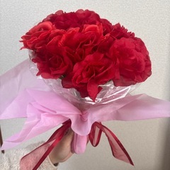 造花 花束 赤の画像