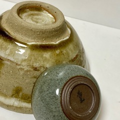陶芸　志村睦彦　三島　中国美術　龍泉窯　茶碗　猪口　アンティーク　3点セットの画像
