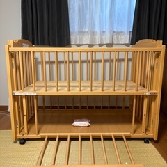 サワベビー　ベビーベッド＆サークル　場合により無料配送可の画像