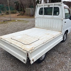 【低走行7.4万km／軽トラ中古】スバル サンバートラック 5速MT 実走行保証 パワステ・AC付の画像
