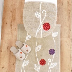 トイレマット❣️フタカバー❣️スリッパ ❣️タオル2枚の画像