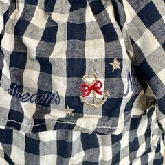 メゾピアノ　ジュニア　Lサイズ　チェック　ブラウス&キュロット　ナルミヤインターナショナルの画像