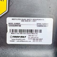 【❗️✨ガソリン式✨❗️】TROY-BILT 芝刈り機 12AVA2MR766 動作未確認 現状品 ✨簡易清掃済み❗️の画像