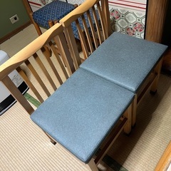 店舗用 木製椅子 クッション付き 蕎麦屋使用 1脚1000円の画像