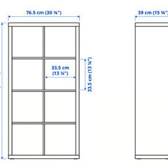 【IKEA】KALLAX カラックス シェルフユニット, ホワイト, 77x147 cmの画像
