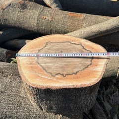 薪割り台　ナラ、カシの木　直径40cm 丸太 の画像