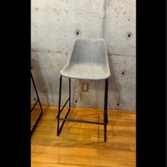 ログカウンターチェア　ビンテージの画像