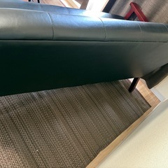 ソファ 2人掛け ブラック レトロモダンの画像