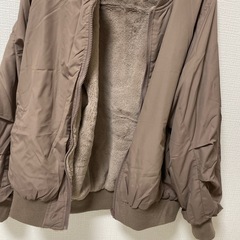 リバーシブル　ジャンパー　茶　ブラウン　XLの画像