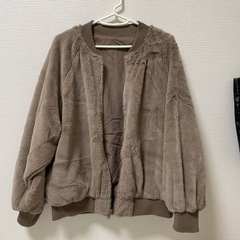 リバーシブル　ジャンパー　茶　ブラウン　XLの画像