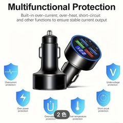 Y⭐️新品・未使用⭐️未開封⭐️🟪色：ブラック🟪超高速充電カーアダプター🟪Superモード&3.1A & デュアルType-C🟪デジタルディスプレイ🟪夜間照明がすごく綺麗です🟪※私も使用しています🟪Superモードは超充電が早くて大変いいですよ‼️の画像