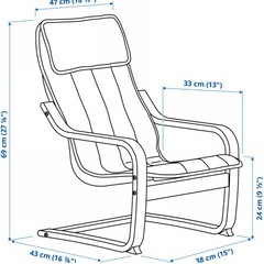 IKEA🇸🇪子供用椅子✨POÄNG ポエングの画像