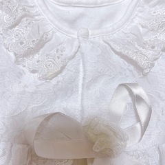 ホワイト レース セレモニードレス 退院着の画像