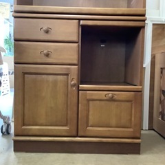 【引き取り限定中古家具】  カリモク家具 食器棚 幅78×奥行45高さ196 (cm)の画像