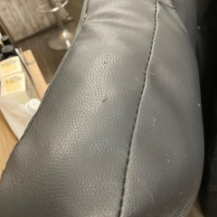 簡易ベット　ソファ　訳アリ　フェイクレザー　ブラックの画像