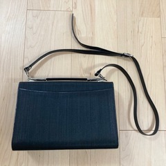 黒のショルダーバッグ　GENUINE HORSE HAIR　の画像