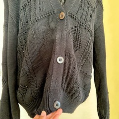 ピンクハウス　黒カーディガンの画像