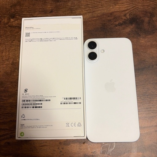 iPhone 16 Plus 256GB ホワイト SIMフリー 美品 Moft case