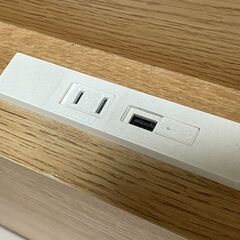 美品 ニトリ ダブルベッドフレーム 収納付き コンセント付きの画像