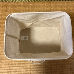 無印良品　ポリエステル麻ソフトボックス　長方形中の画像